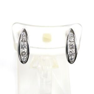 TASAKI Diamond Au750 White Gold Earrings